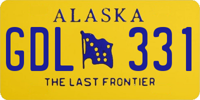 AK license plate GDL331