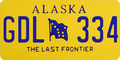 AK license plate GDL334