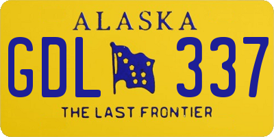 AK license plate GDL337