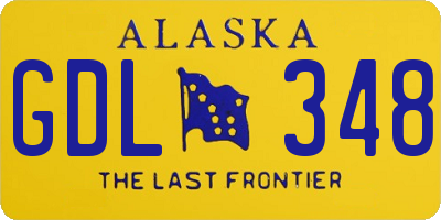 AK license plate GDL348