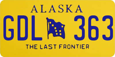 AK license plate GDL363