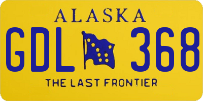 AK license plate GDL368