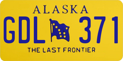 AK license plate GDL371