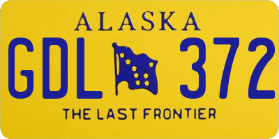 AK license plate GDL372