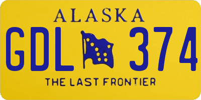 AK license plate GDL374