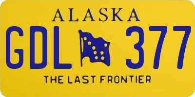 AK license plate GDL377