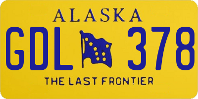 AK license plate GDL378