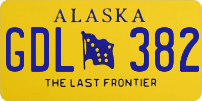 AK license plate GDL382