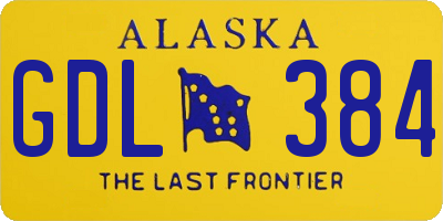 AK license plate GDL384