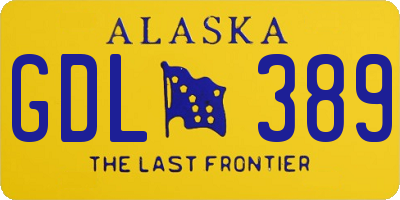 AK license plate GDL389
