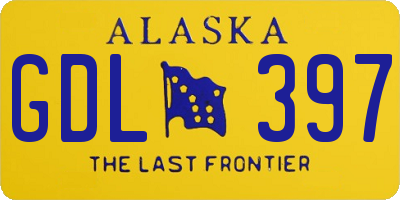 AK license plate GDL397
