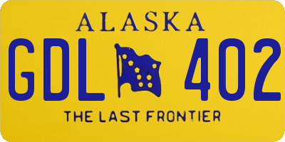 AK license plate GDL402