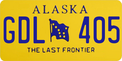AK license plate GDL405