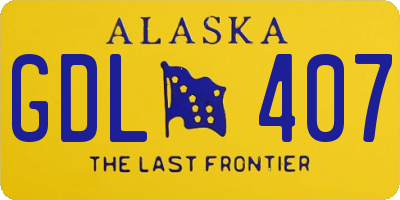 AK license plate GDL407