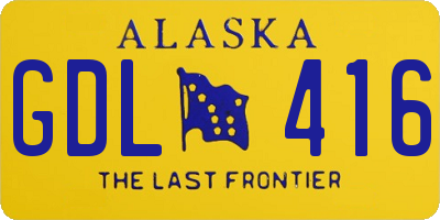 AK license plate GDL416