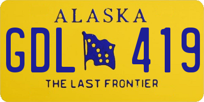 AK license plate GDL419