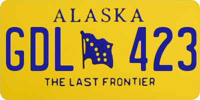 AK license plate GDL423