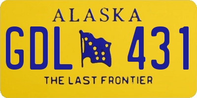 AK license plate GDL431
