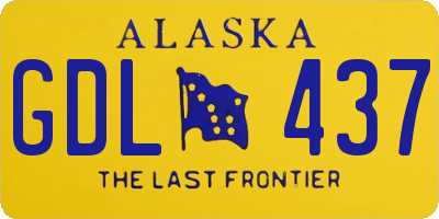 AK license plate GDL437
