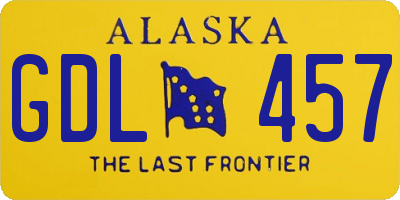 AK license plate GDL457