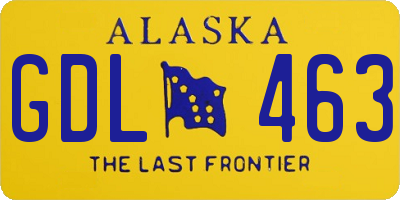 AK license plate GDL463