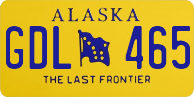 AK license plate GDL465