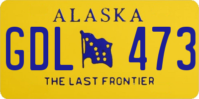 AK license plate GDL473