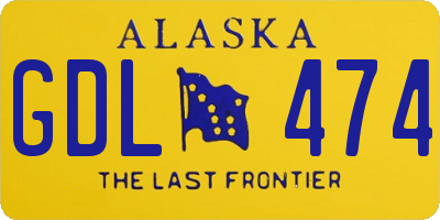 AK license plate GDL474