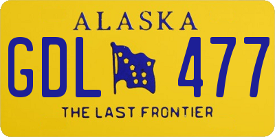 AK license plate GDL477