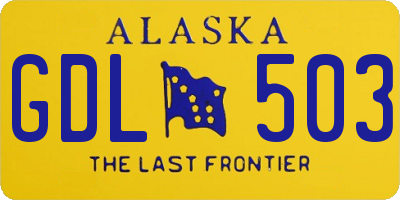 AK license plate GDL503