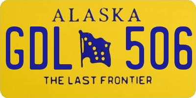 AK license plate GDL506