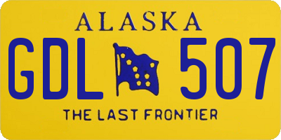 AK license plate GDL507
