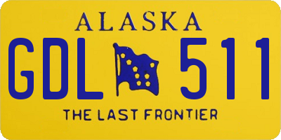 AK license plate GDL511