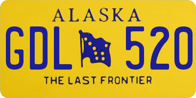 AK license plate GDL520