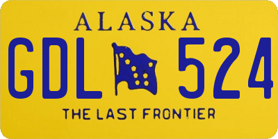 AK license plate GDL524