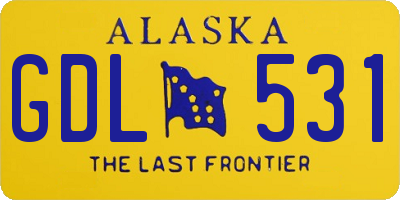 AK license plate GDL531
