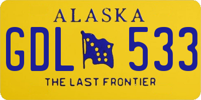 AK license plate GDL533