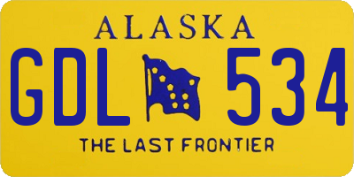 AK license plate GDL534