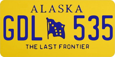 AK license plate GDL535