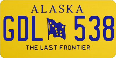 AK license plate GDL538