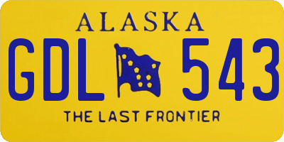 AK license plate GDL543