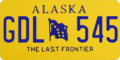 AK license plate GDL545