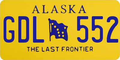 AK license plate GDL552