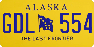 AK license plate GDL554