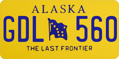 AK license plate GDL560