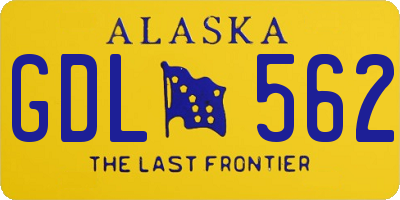 AK license plate GDL562