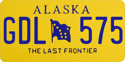 AK license plate GDL575