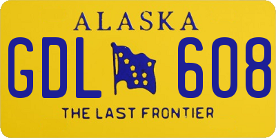 AK license plate GDL608