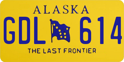 AK license plate GDL614