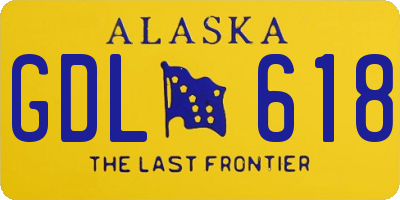 AK license plate GDL618
